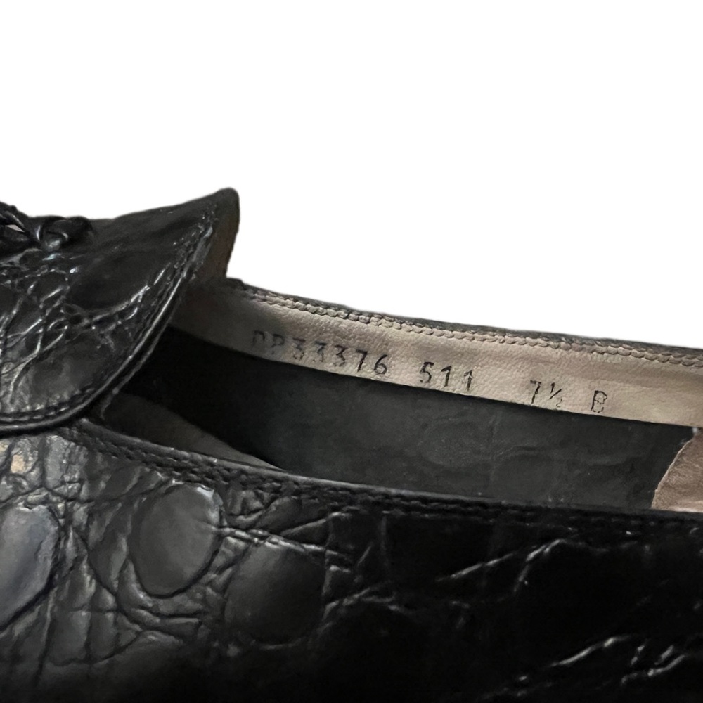 Vintage Salvatore Ferragamo Croc Tassel Loafer - Picture 5 of 5